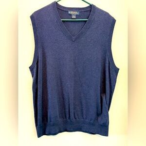 Brooks Brothers Men’s Blue Sleeveless Sweater Vest